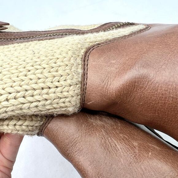 UGG Rosalie Knit/Leather Mid Calf Boots 7 - Picture 16 of 16